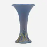 Louise Abel for Rookwood Pottery, Decorated Mat/Double Vellum vase with stylized flowers
