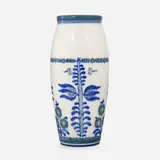 William E. Hentschel for Rookwood Pottery, Ivory Jewel Porcelain vase with stylized flowers