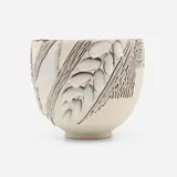 William E. Hentschel for Rookwood Pottery, Wax Mat vase with stylized flowers