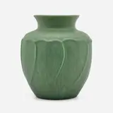 Hampshire Pottery, Vase with overlapping leaves