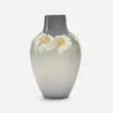 Irene Bishop for Rookwood Pottery, Iris Glaze vase with wild roses