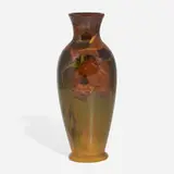 Irene Bishop for Rookwood Pottery, Standard Glaze vase with poppies