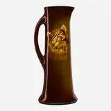 Fred Steele for Roseville Pottery, Tall tankard with kitten