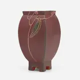 Roseville Pottery, Futura Chinese Pillow vase, model 430-9