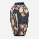 Jens Jensen for Rookwood Pottery, Jewel Porcelain vase with deer and dogwood blossoms