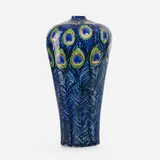 Tim Eberhardt, Large vase with peacock feathers