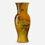 Albert R. Valentien for Rookwood Pottery, Large hand-thrown Standard Glaze vase with apple blossoms