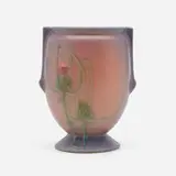 Roseville Pottery, Futura Mauve Thistle vase, model 427-8