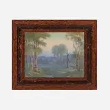 Fred Rothenbusch for Rookwood Pottery, Scenic landscape (Vellum plaque)