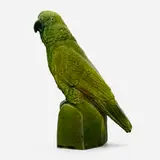 Rare and Large production parrot figure by Clotilda Zanetta for Rookwood Pottery, sold Nov 2022