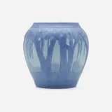 Sadie Irvine for Newcomb College Pottery, Scenic vase with live oaks, Spanish moss and moon