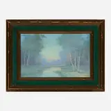 Lenore Asbury for Rookwood Pottery, Birches (Vellum plaque)