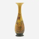 Decorated Mat/Double Vellum vase with roses by Katherine Jones for Rookwood Pottery, sold Nov 2022