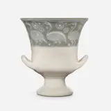 Elizabeth Barrett for Rookwood Pottery, Ivory Jewel Porcelain urn with cranes