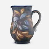 Jens Jensen for Rookwood Pottery, Ivory Jewel Porcelain pitcher with exotic foliage