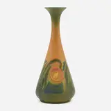 Elizabeth N. Lincoln for Rookwood Pottery, Incised Mat vase with stylized calla lilies