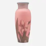 Jens Jensen for Rookwood Pottery, Decorated Mat/Double Vellum vase with tulip