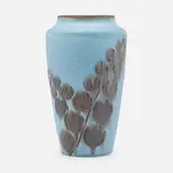 Elizabeth Barrett for Rookwood Pottery, Later Mat/Mat Moderne vase with stylized flowers