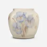 Loretta Holtkamp for Rookwood Pottery, Design Crystal vase with pansies