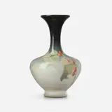 Irene Bishop for Rookwood Pottery, Iris Glaze vase with hollies