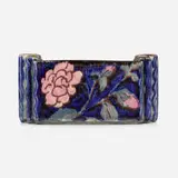 William E. Hentschel for Rookwood Pottery, Uncommon Ivory Jewel Porcelain compartmentalized planter with roses