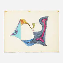 Ibram Lassaw, Untitled, 1939, graphite and ink on paper