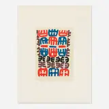 Giuseppe Capogrossi, Untitled, c. 1970, lithograph in colors