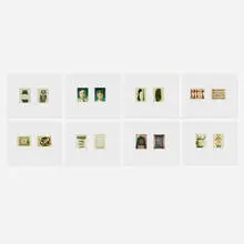 Barbara Crane, Tucson Portfolio II, 1980, Polaroid Polacolor II photos, matboard, linen