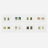 Barbara Crane, Tucson Portfolio II, 1980, Polaroid Polacolor II photos, matboard, linen