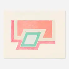 Conway (from the Eccentric Polygons series) by Frank Stella, 1974, lithograph and screenprint on Arches, sold Apr 2021