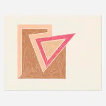 Tuftonboro (from the Eccentric Polygons series) by Frank Stella, 1974, lithograph and screenprint on Arches, sold Apr 2021