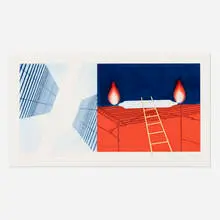 Other Great Cities by James Rosenquist, 1978, three-color intaglio and screenprint with pochoir on Pescia Italia, sold Apr 2021