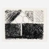Madrid Suite D (from The Madrid Suite) by Robert Motherwell, 1966, lithograph on Arches Cover, sold Apr 2021