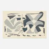 Georges Braque, Fenêtre II: Oiseau Gris (from Si Je Mourais Là-Bas), 1962, woodcut in colors