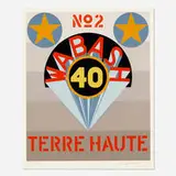 Robert Indiana, Terre Haute No. 2 (from Decade), 1971, screenprint in colors on Schoellers Parole