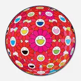 Thinking Matter (Red) by Takashi Murakami, 2017, offset lithograph in colors, sold Apr 2021