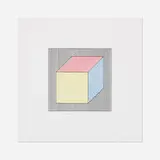 Sol LeWitt, Untitled (from Twelve Forms Derived From a Cube), 1984, screenprint in colors on Arches