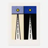 Roy Lichtenstein, Illustration for "Auto Poésie: en Cavale de Bloomington" (from La Nouvelle Chute de l'Amérique (The New Fall of America)), 1992, etching with aquatint on Japon Nacré