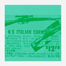 Untitled (one work from Flash - November 22, 1963 portfolio) by Andy Warhol, 1968, screenprint in colors, sold Apr 2021