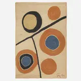 Floating Circles tapestry by Alexander Calder, 1974, hand-woven maguey fiber, sold Apr 2021