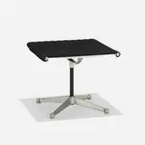 Charles and Ray Eames, Aluminum Group ottoman, 1958, aluminum, wool upholstery, enameled steel