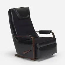 La-Z-Boy, Lounge chair, c. 1960, upholstery, vinyl, beech, molded plastic