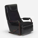 La-Z-Boy, Lounge chair, c. 1960, upholstery, vinyl, beech, molded plastic