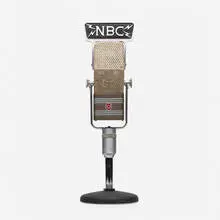 Rca, Velocity microphone, model 44-BX, 1932, steel, enameled steel