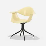 Swaged Leg chair, model MAF by George Nelson & Associates, fiberglass, enameled steel and aluminum, rubber, sold Feb 2021