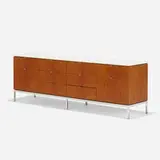Florence Knoll, Executive Office cabinet, walnut, marble, chrome-plated steel, aluminum