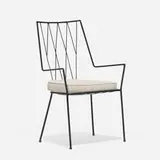 Paul McCobb, Pavilion Collection armchair, model 6160, 1952, enameled steel, upholstery