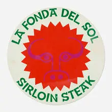 Panel from La Fonda del Sol by Alexander Girard, c. 1960, enameled aluminum, sold Feb 2021