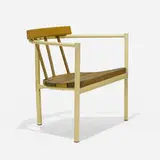 Hendrik Van Keppel and Taylor Green, Triad lounge chair, c. 1960, enameled steel, stained pine