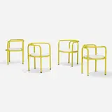 Gae Aulenti, Locus Solus dining chairs, set of four
